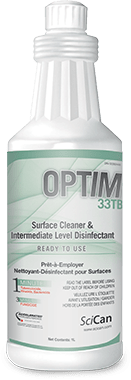 OPTIM 33 TB RTU SURFACE DISINFECTANT 12 X 1LTR BOTTLES  - Click Image to Close